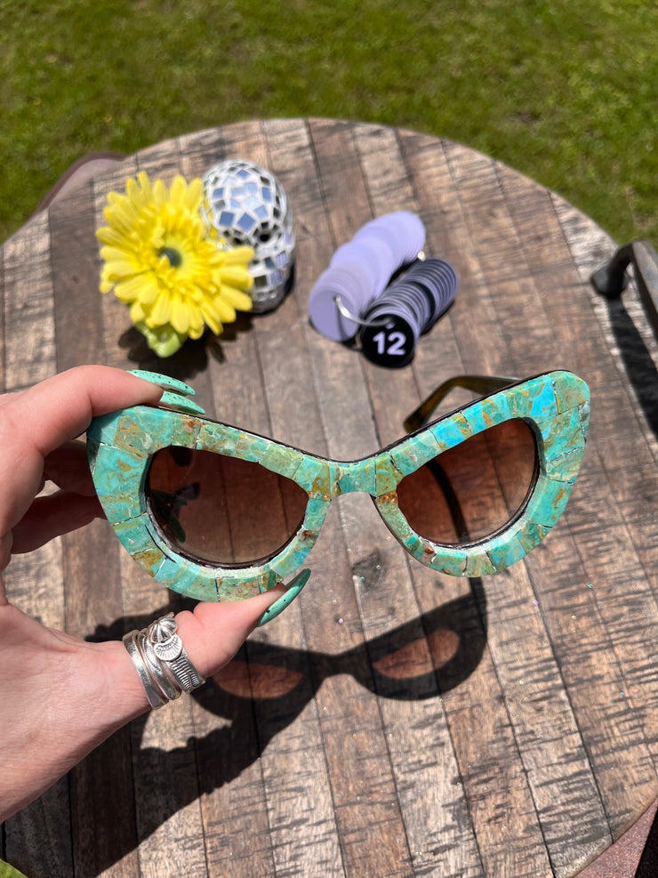 Handmade Kingman Inlay Sunglasses #12