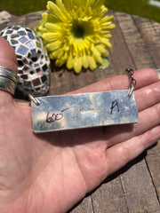 XL Cotton Candy Kingman Bar Necklace A-H