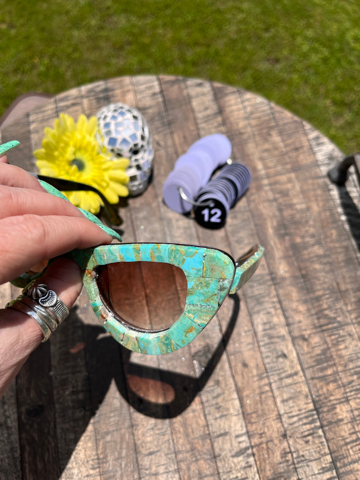 Handmade Kingman Inlay Sunglasses #12