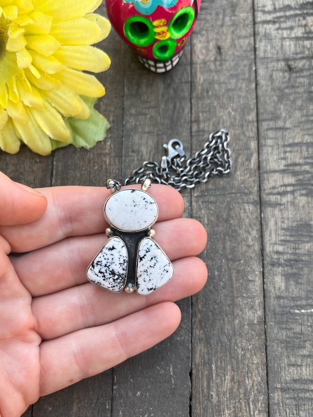 3 stone White Buffalo Necklaces #1-5