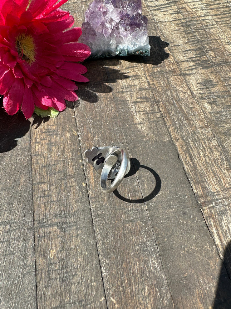 White Buffalo Single Stone Ring #1