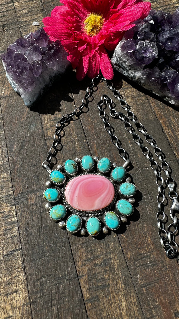 Kingman and "Cotton Candy" Necklace