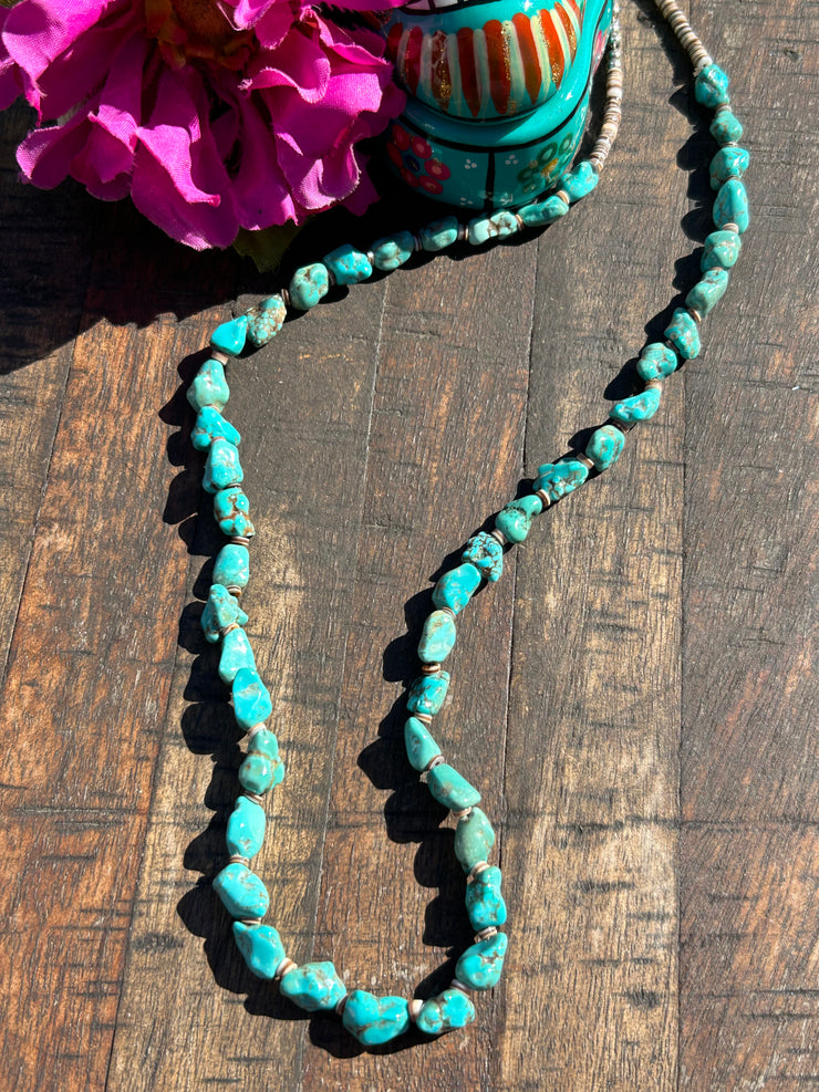 Carico Lake Turquoise and Heishi Strand