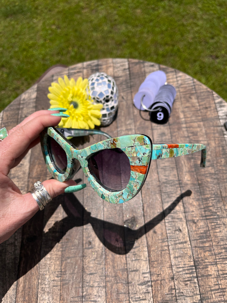 Handmade Kingman Inlay Sunglasses #9