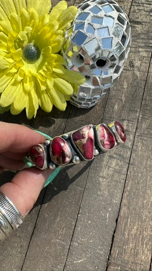 5 Stone Dahlia Rose Kingman Cuffs 1-5