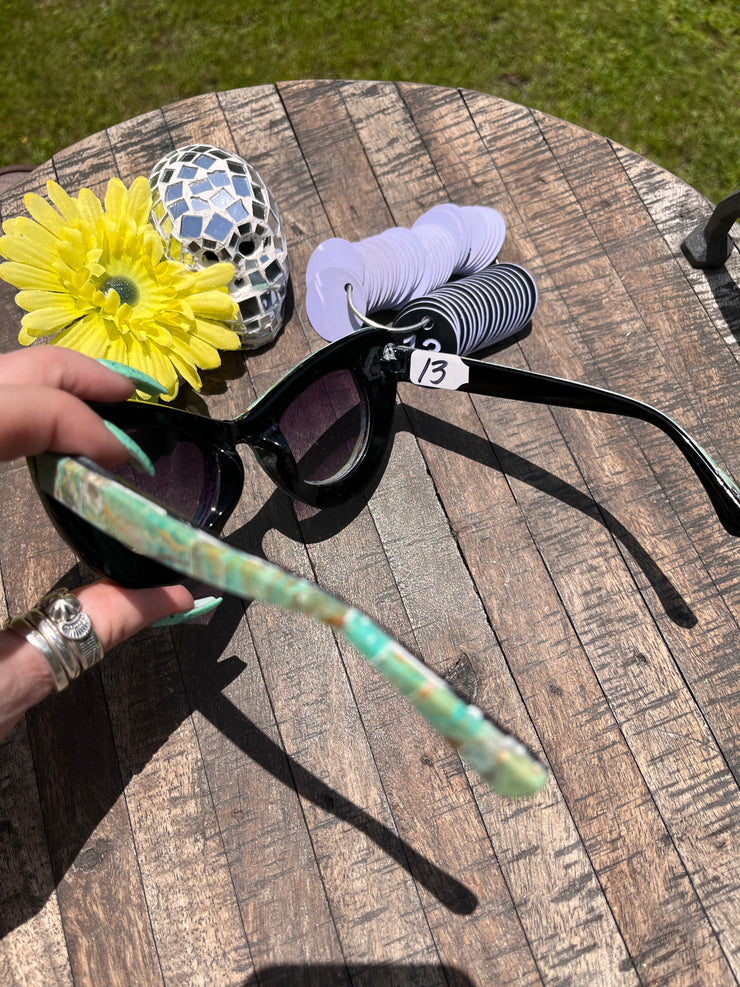 Handmade Kingman Inlay Sunglasses #13
