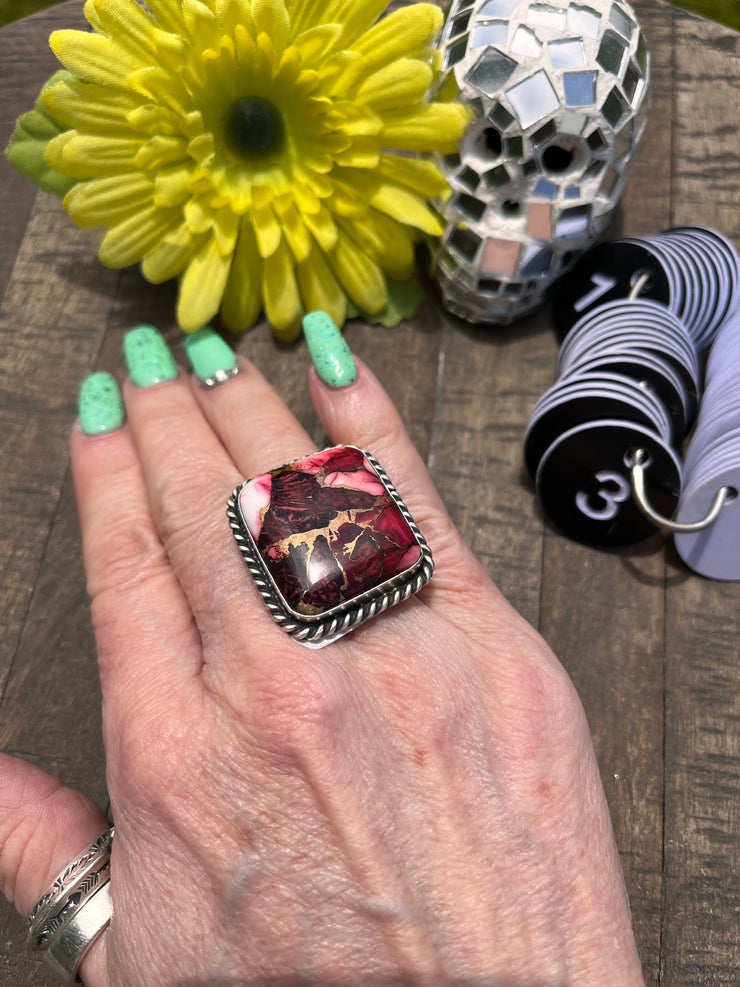 Dahlia Rose Square Rings 1-3