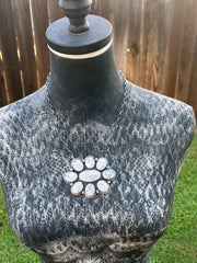 White Buffalo Cluster Necklace