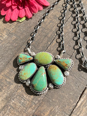 Green Kingman Half Cluster Necklace #2