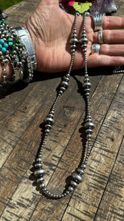 36" Graduated Rondelle "Navajo Style" Pearls