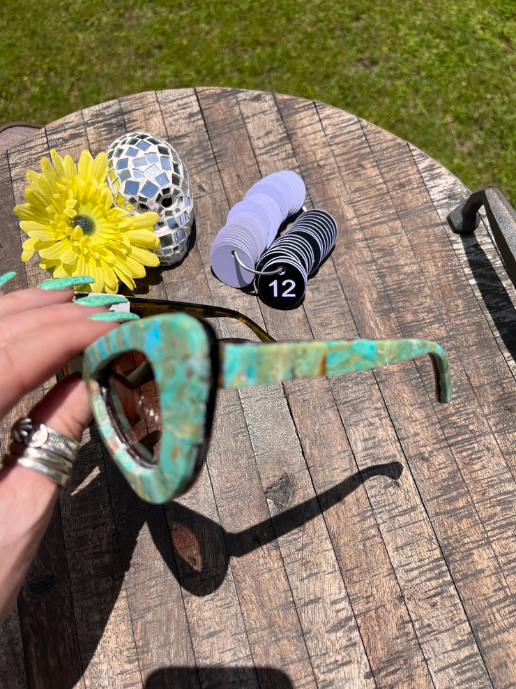 Handmade Kingman Inlay Sunglasses #12