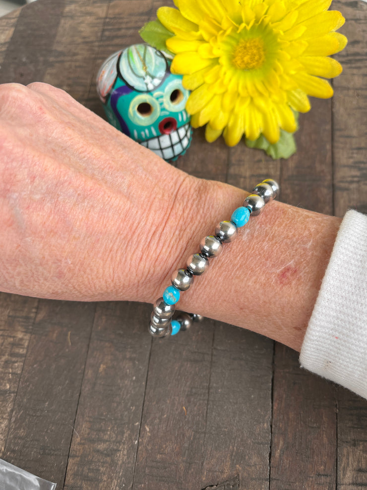 8mm "Navajo Style" and Kingman Bracelet