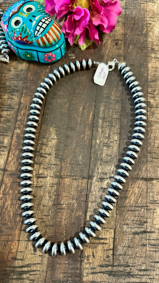 12mm 20" Rondelle "Navajo Style" Pearls