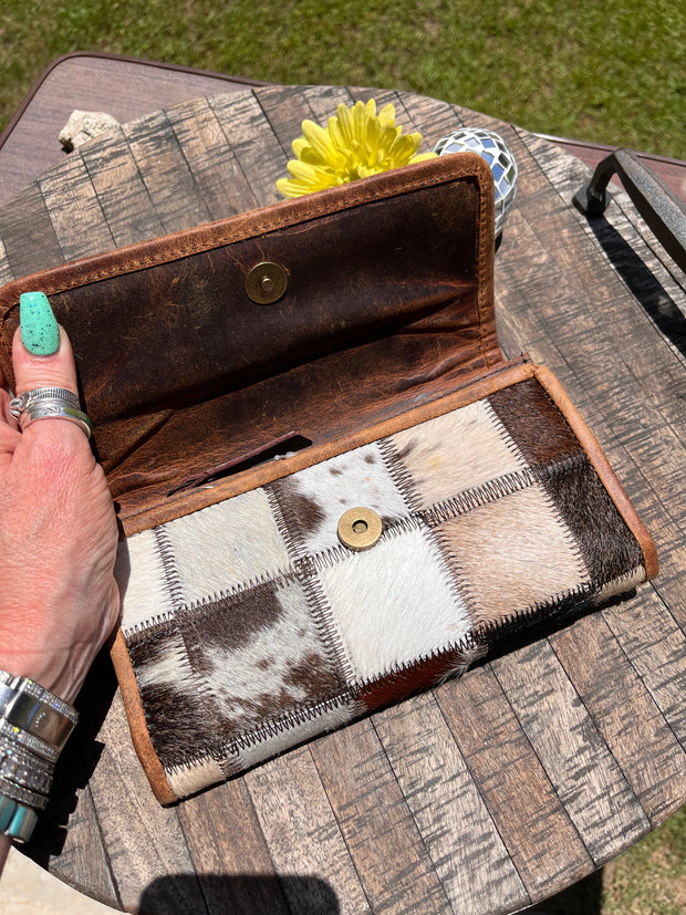 Cowhide Patchwork XL wallet