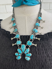 Turquoise Squash Blossom Set