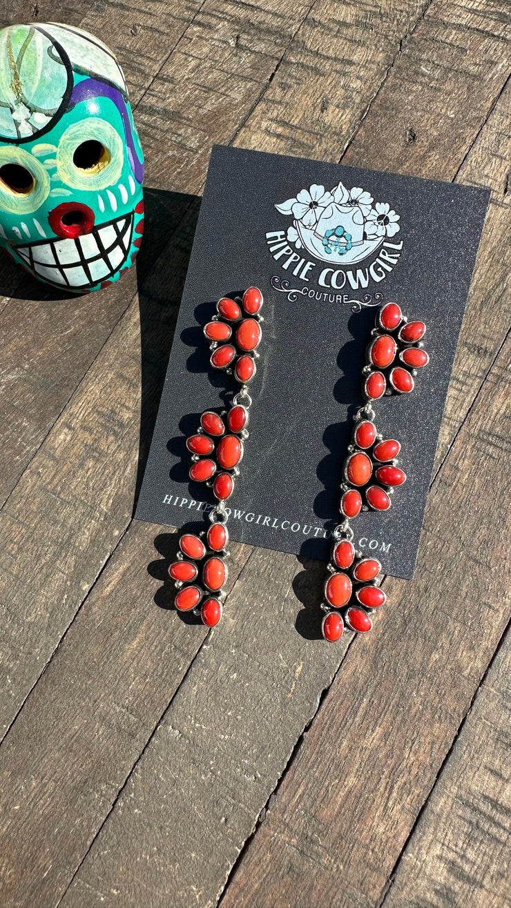 Coral Dangle Earrings