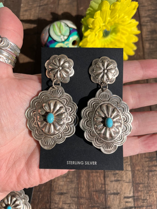 Kingman Concho Earrings- A