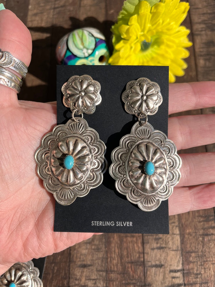 Kingman Concho Earrings- A