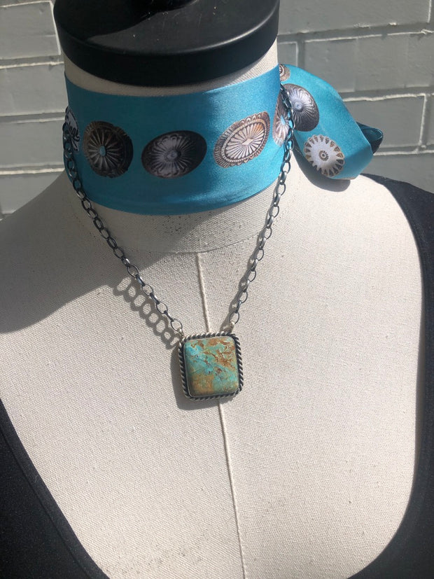 Square #8 Turquoise Necklace #1