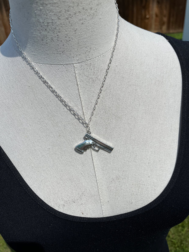 Sterling "Pew Pew" Necklace