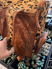 Leopard Cowhide Backpack