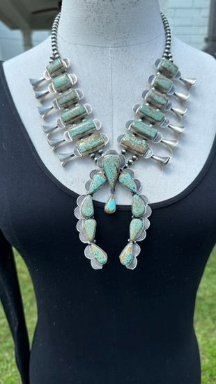 #8 Turquoise Squash Blossom Set