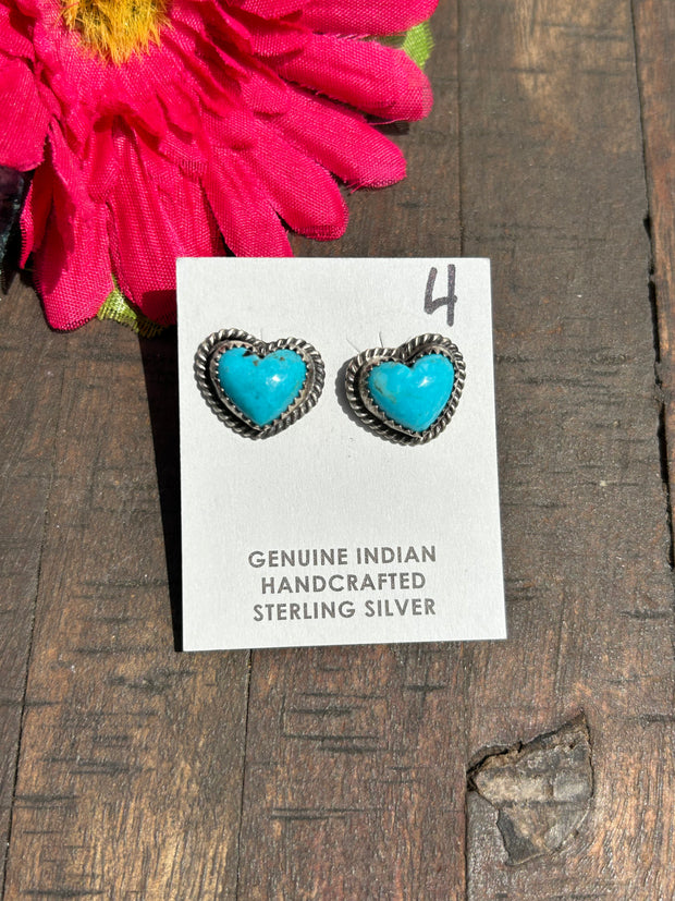 Kingman Mini Heart Studs #4