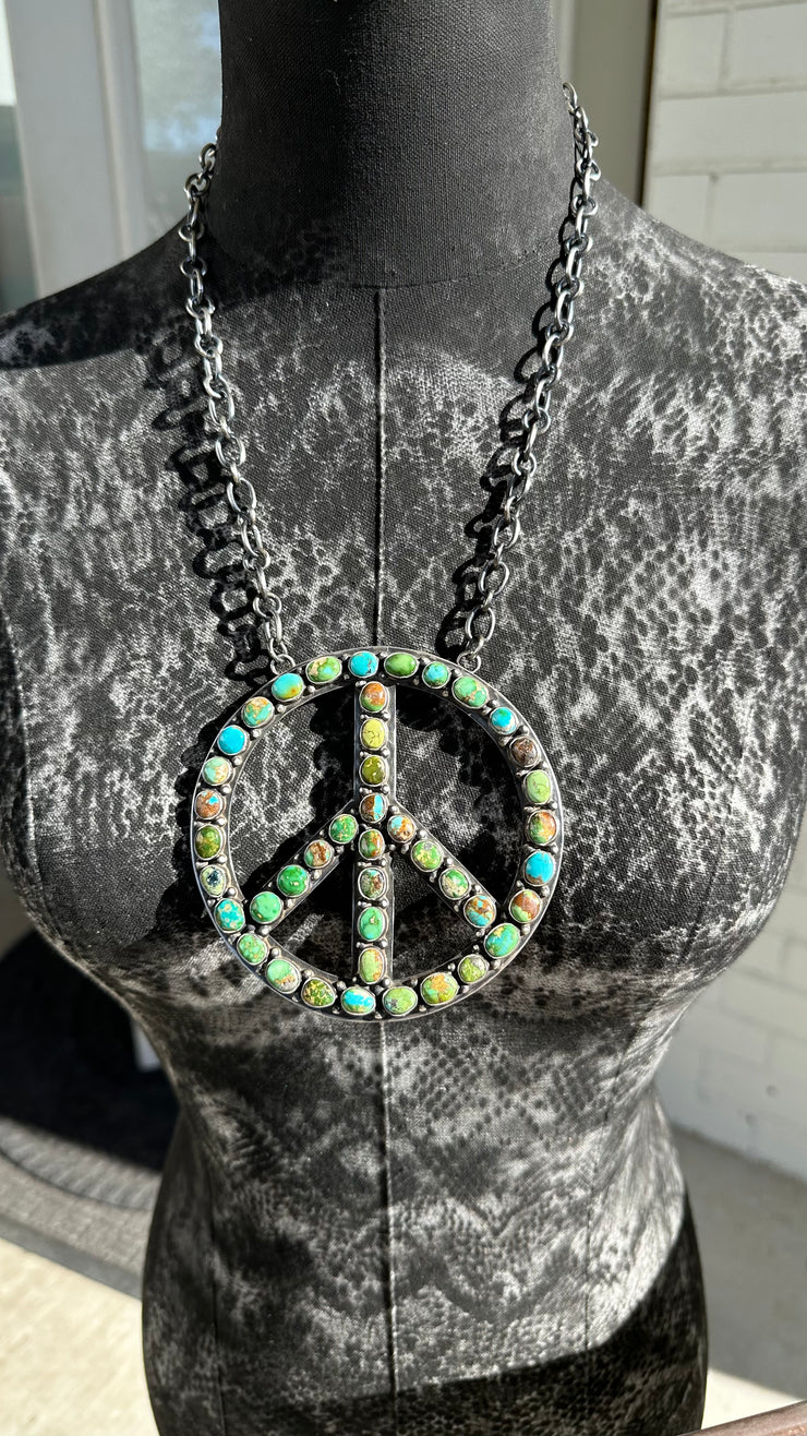 The HCC Mixed Mines Peace Sign Necklace 6