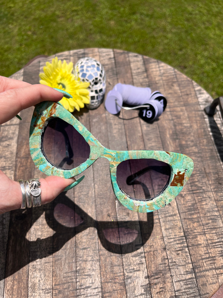Handmade Kingman Inlay Sunglasses #19