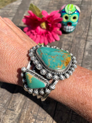 3 Stone Kingman Turquoise Cuff #2