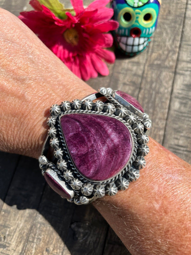 3 Stone Purple Spiny Cuff