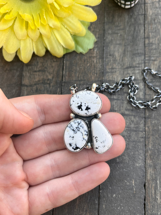 3 stone White Buffalo Necklaces #1-5