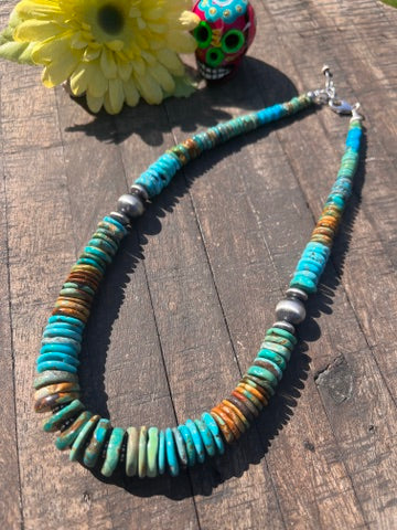 Kingman Disc Bead Necklace