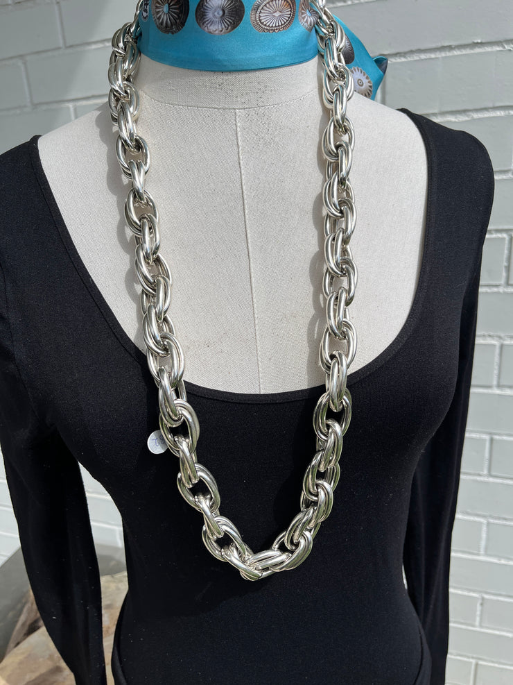 36" Double Hoop Chain Necklace- NEED PRICE