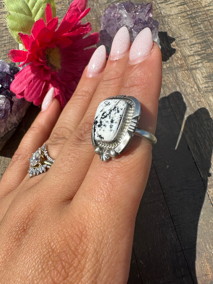 White Buffalo Single Stone Ring #2