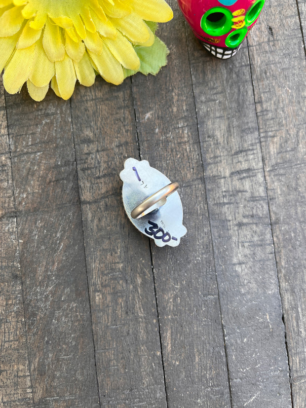 Adjustable White Buffalo Ring