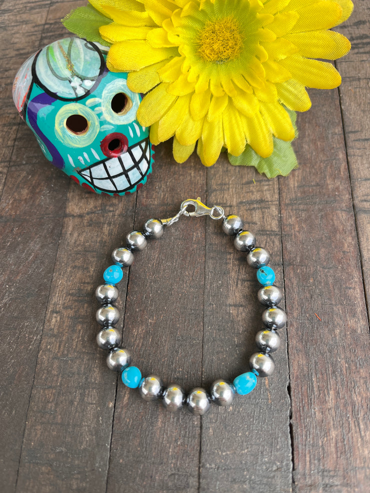 8mm "Navajo Style" and Kingman Bracelet