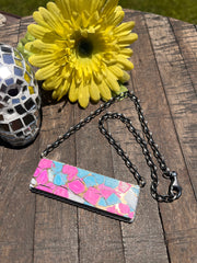 XL Cotton Candy Kingman Bar Necklace A-H