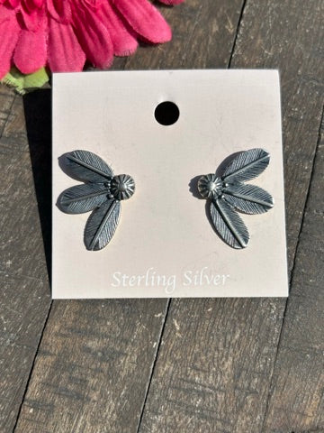 Feather Stud Earrings