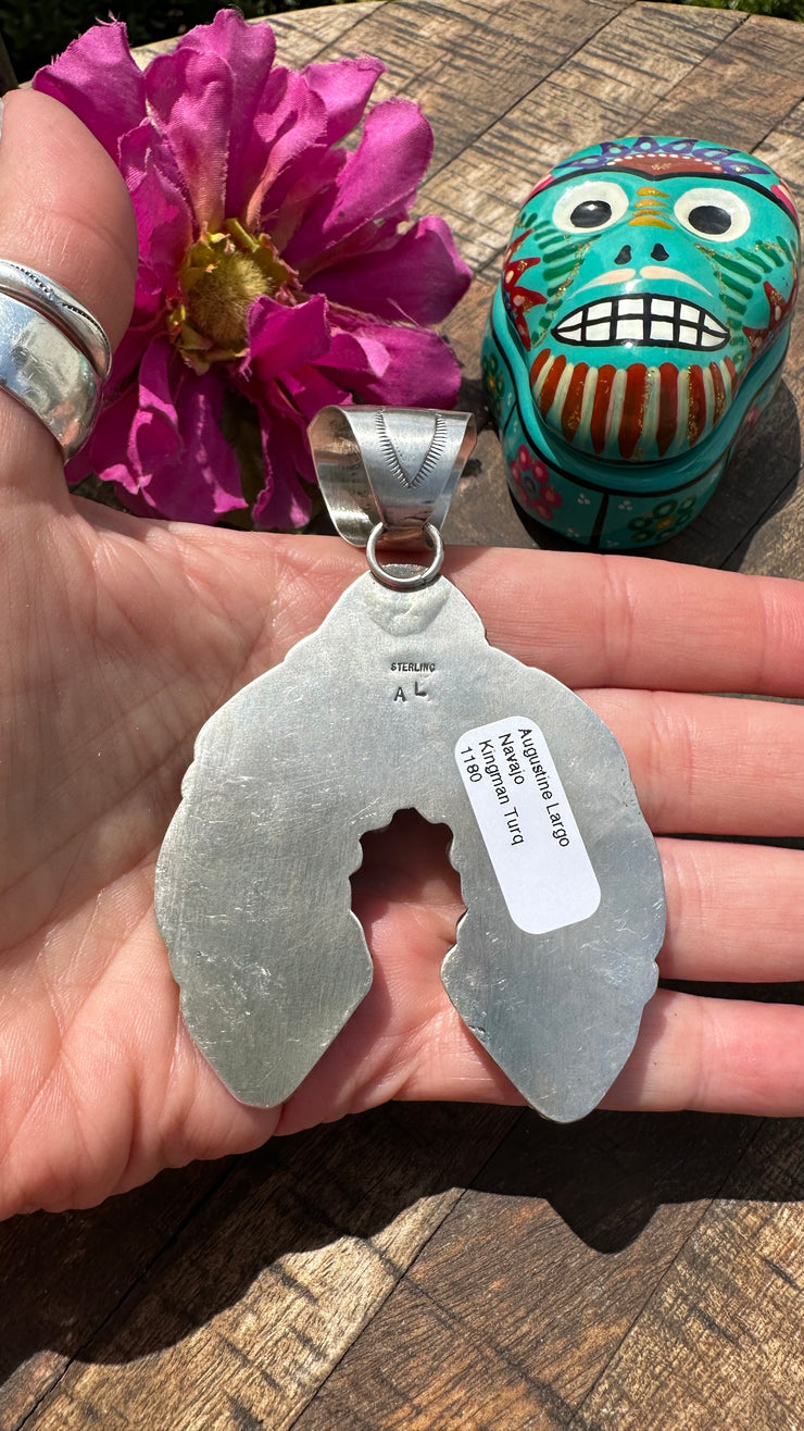 Kingman Turquoise Naja pendant #2