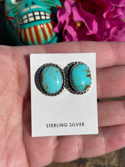 Kingman Turquoise Oval Studs #1