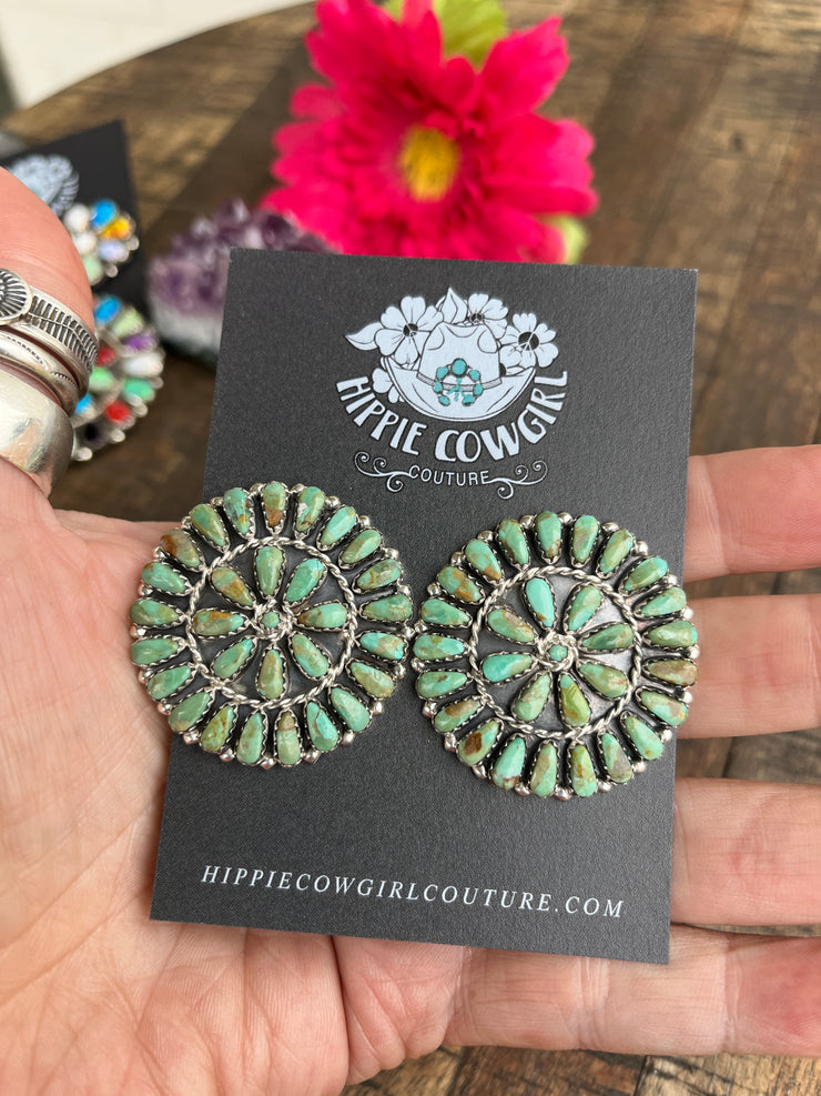 Mini Kingman Cluster Earrings