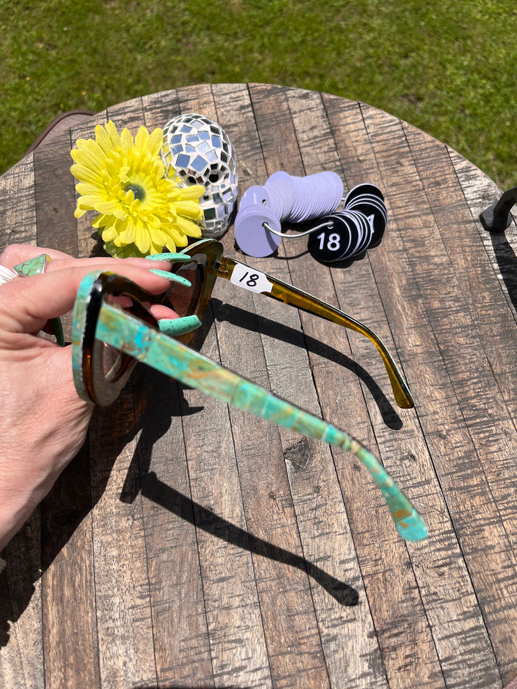 Handmade Kingman Inlay Sunglasses #18