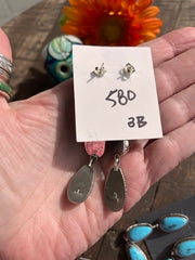 3 Stone Kingman Earrings 3a-3e