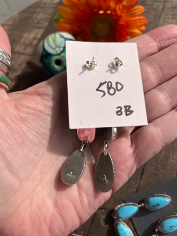 3 Stone Kingman Earrings 3a-3e