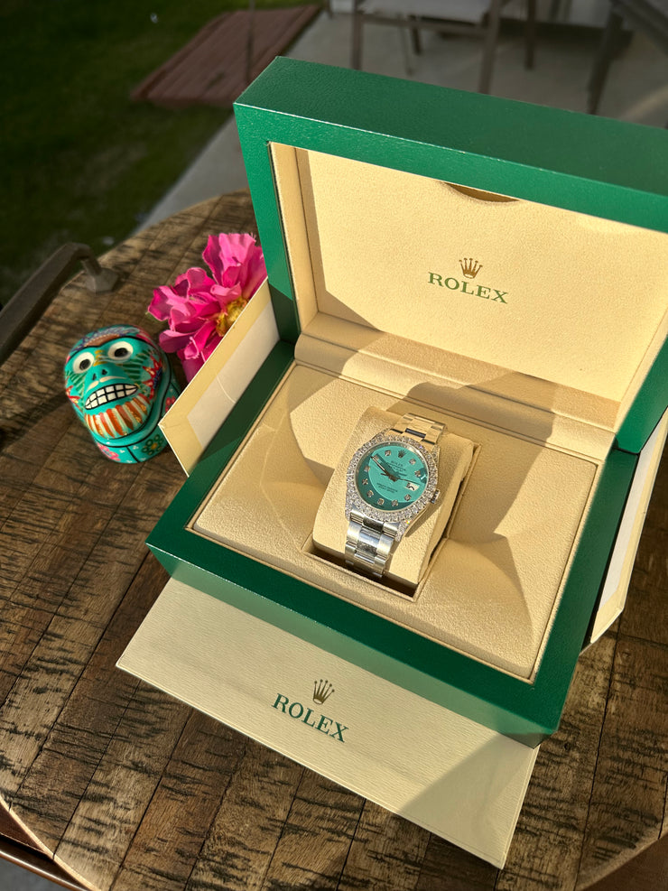 "The Dolly" Refurbished/Pre-Owned Custom "Turquoise" Rolex Watch