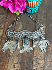 "Yee Haw" Sterling Silver Collar Necklace