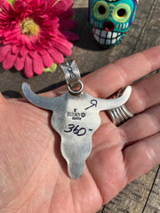 Longhorn Stamped Pendant #9