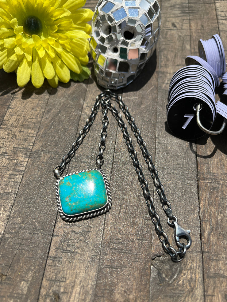 Square Kingman Necklaces