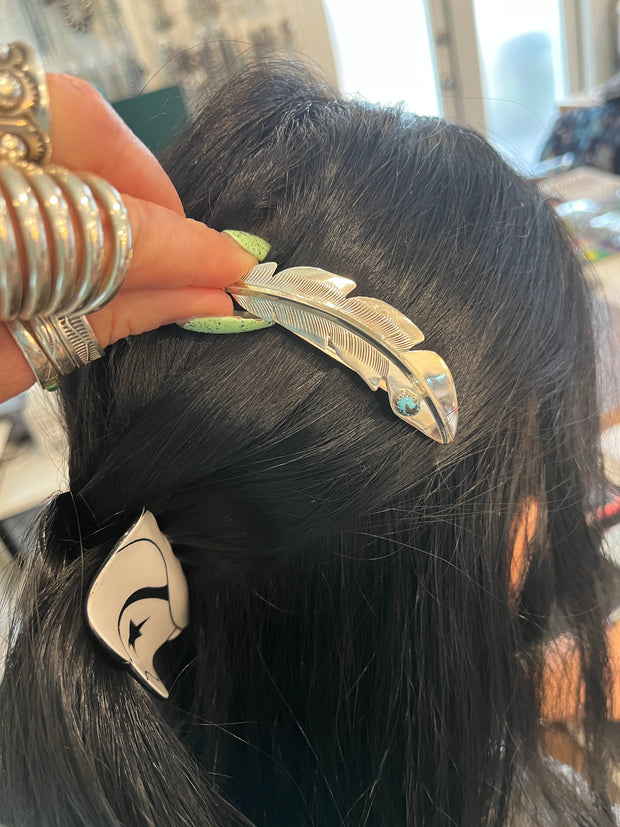 Kingman Feather Barrette